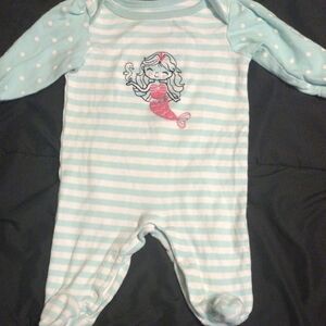 Aqua Striped Mermaid One Piece​​